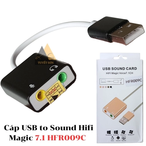 display Cáp USB to Sound Hifi Magic 7.1 HFR009C 1