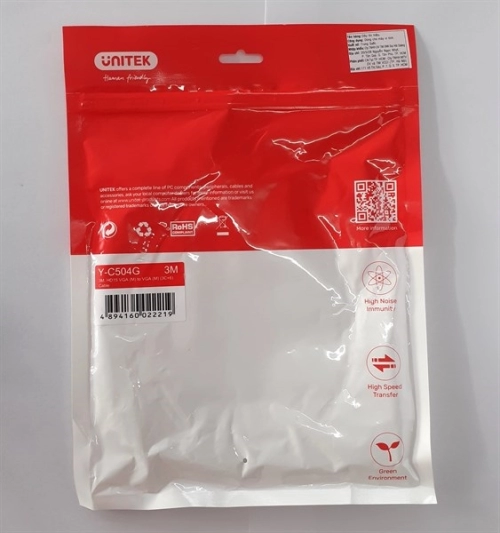 display Cáp VGA 3m Unitek Y-C504G 5