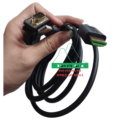 display Cáp VGA to HDMI + Audio + USB 1.8m M-Pard MH083 2