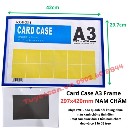 display Card Case A3 Frame 297x420mm NAM CHÂM - bìa nhựa cứng đựng tài liệu A3 nam châm có khung 2