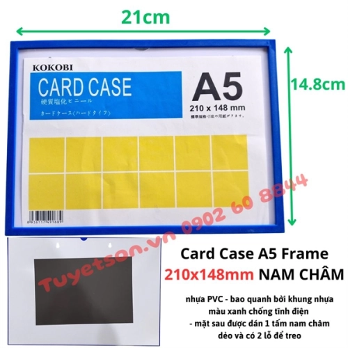 display Card Case A5 Frame 210x148mm NAM CHÂM - bìa nhựa cứng đựng tài liệu A5 nam châm có khung 1