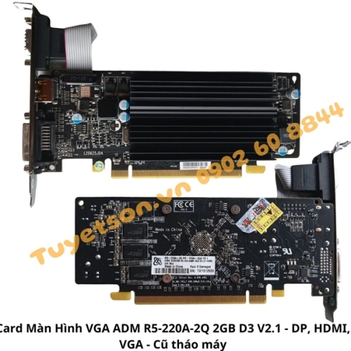 display Card Màn Hình VGA ADM R5-220A-2Q 2GB D3 V2.1 - DP, HDMI, VGA 1