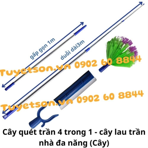 display Cây quét trần 4 trong 1 - cây lau trần nhà đa năng 1