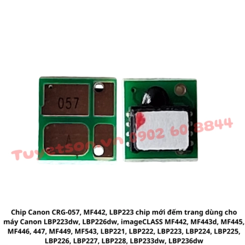 display Chip Canon CRG-057, MF442, LBP223 chip mới đếm trang 1