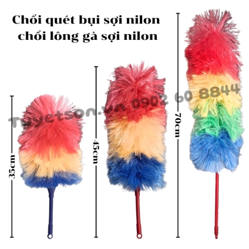 display Chổi quét bụi sợi nilon - chổi lông gà sợi nilon 2