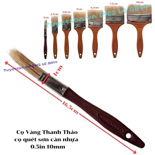 display Cọ Vàng Thanh Thảo - cọ quét sơn cán nhựa 2
