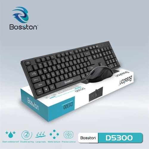 display Combo phím chuột máy tính có dây Bosston D5300 1