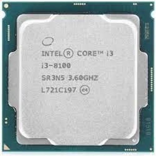 display CPU Intel Core i3 8100 (3.60GHz, 6M, 4 Cores 4 Threads) TRAY chưa gồm Fan 1