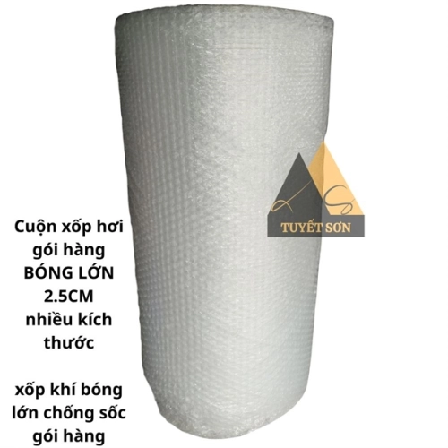 display BÓNG LỚN 2.5CM Cuộn xốp hơi gói hàng nhiều kích thước - xốp khí bóng lớn chống sốc gói hàng 2