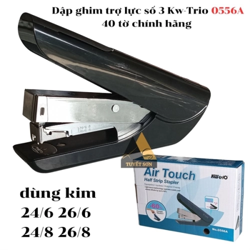 display Dập ghim trợ lực số 3 Kw-Trio 0556A 40 tờ chính hãng - Máy bấm kim trợ lực 1