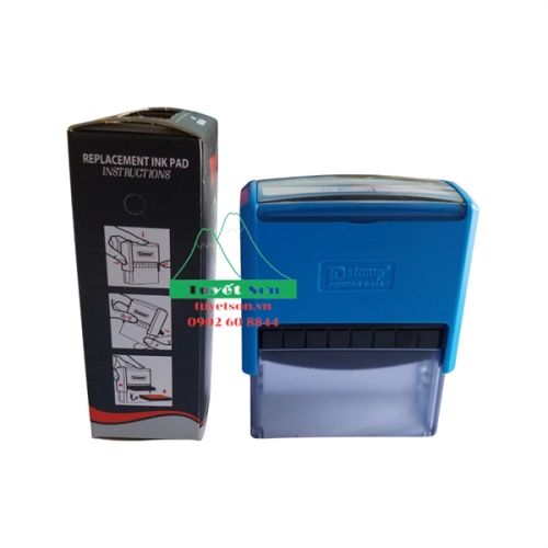 display Hộp dấu lật tự động Dstamp T-414 58x22mm dấu đã bao gồm nội dung khách yêu cầu 2