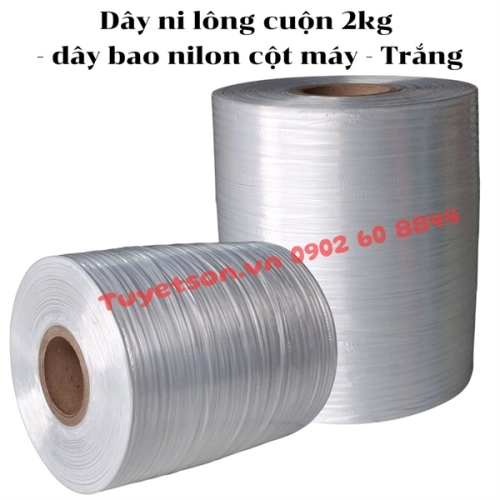 display Dây ni lông cuộn 2kg - dây bao nilon cột máy 1