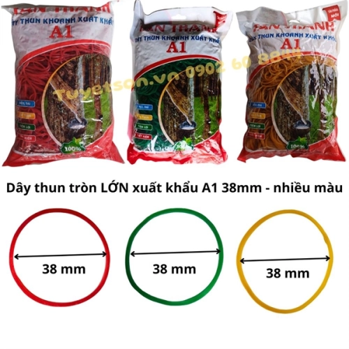 display Dây thun tròn LỚN xuất khẩu A1 38mm - nhiều màu 1
