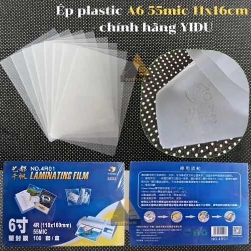 display Ép plastic A6 55mic 11x16cm - chính hãng YIDU 1