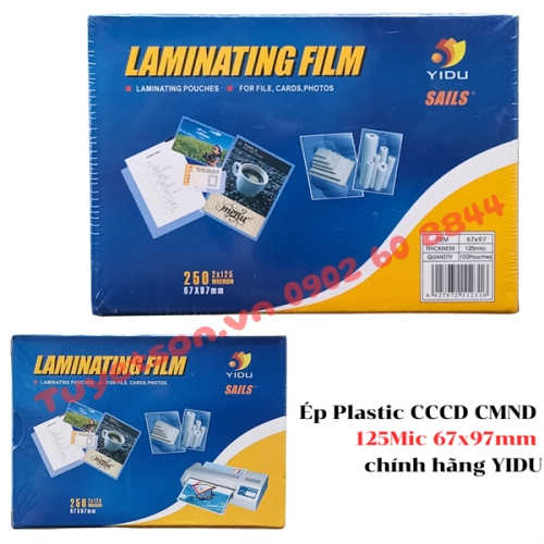 display Ép Plastic CCCD CMND 125Mic 67x97mm - chính hãng YIDU 1