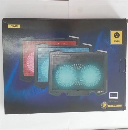 display Fan tản nhiệt Cooler Pad S200 đỏ (2 fan) 3