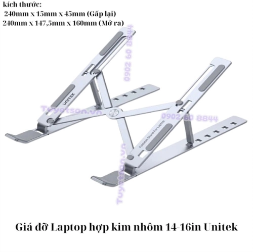 display Giá đỡ Laptop hợp kim nhôm 14-16in Unitek 1