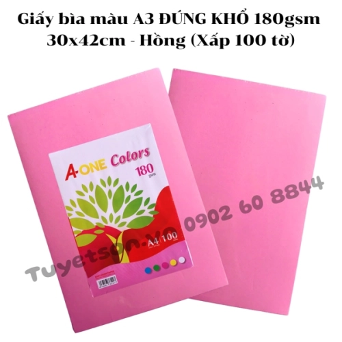 display Giấy bìa màu A3 ĐÚNG KHỔ 180gsm 30x42cm 2