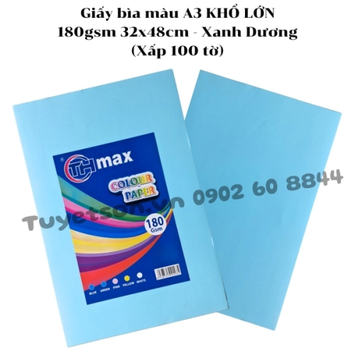 display Giấy bìa màu A3 KHỔ LỚN 180gsm 32x48cm 2