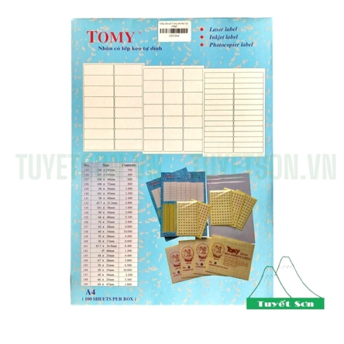 display Giấy Decal Tomy A4 4