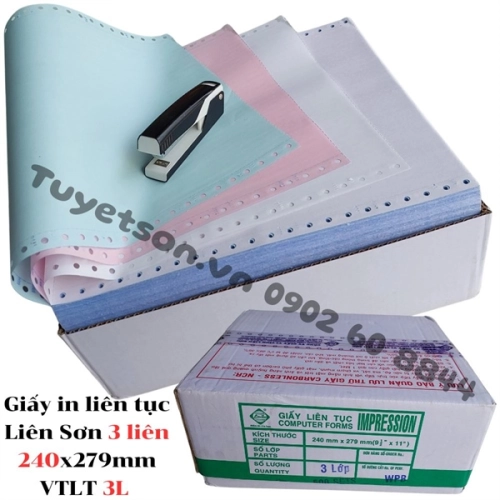 display Giấy in liên tục Liên Sơn 3 liên - 240x279mm VTLT 3L 2