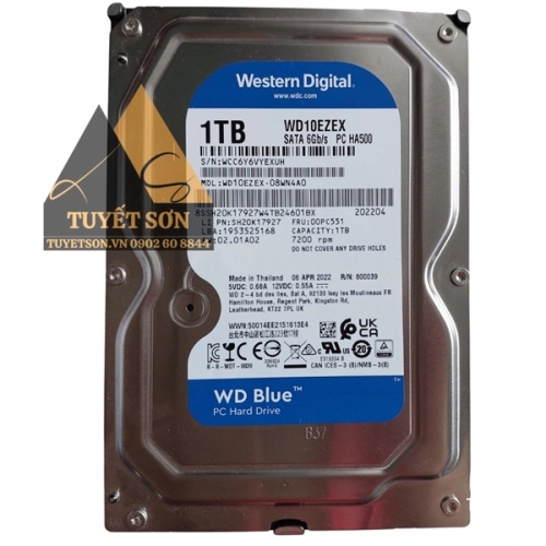 display Ổ cứng HDD WD 1Tb Sata Blue WD10EZBX 1