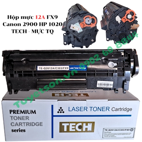 display Hộp mực 12A FX9 Canon 2900 HP 1020 TECH - MỰC TQ 1