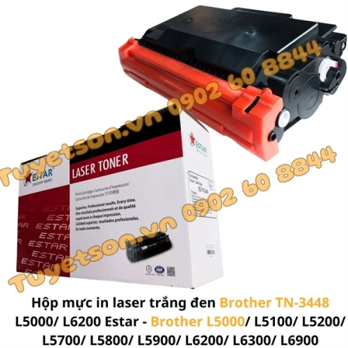 Hộp mực in laser trắng đen Brother TN-3448, TN-3428, TN-3478, TN-3498, L5100, L6200 Estar