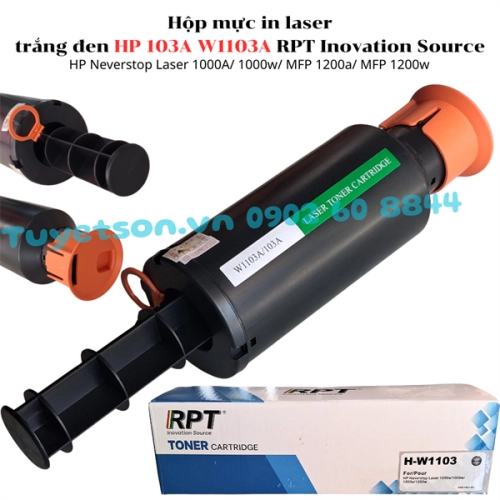 display Hộp mực in laser trắng đen HP 103A W1103A RPT Inovation Source - HP Neverstop Laser 1000A/ 1000w/ MFP 1200a/ MFP 1200w 1