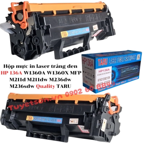 display Hộp mực in laser trắng đen HP 136A W1360A W1360X MFP M211d M211dw M236dw M236sdw Quality TARU 1