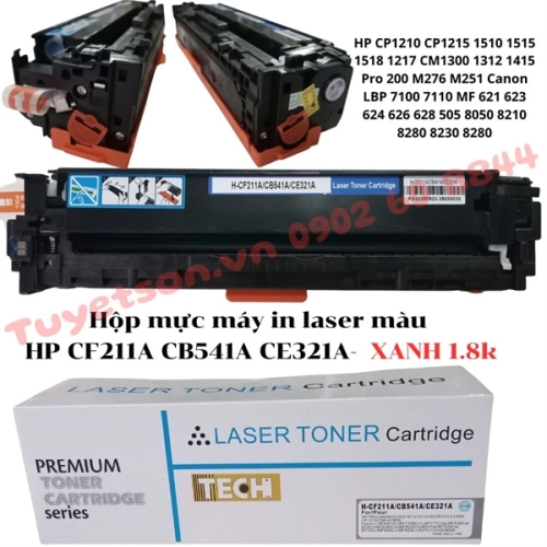 display Hộp mực máy in laser màu HP CF211A CB541A CE321A XANH 1.8k 1