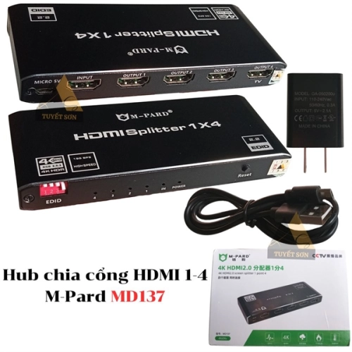 display Hub HDMI 1-4 M-Pard MD137 - Switch Bộ chia cổng HDMI 1