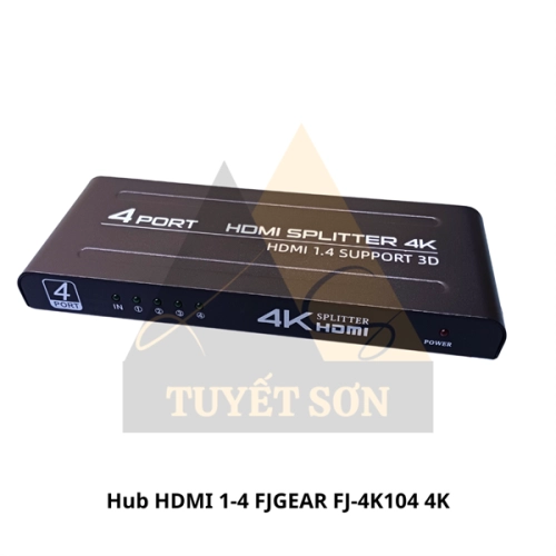 display Hub HDMI 1-4 FJGEAR FJ-4K104 4K - Switch Bộ chia cổng HDMI 1
