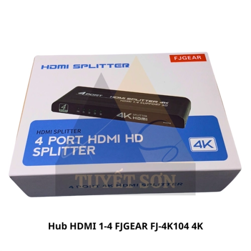 display Hub HDMI 1-4 FJGEAR FJ-4K104 4K - Switch Bộ chia cổng HDMI 2