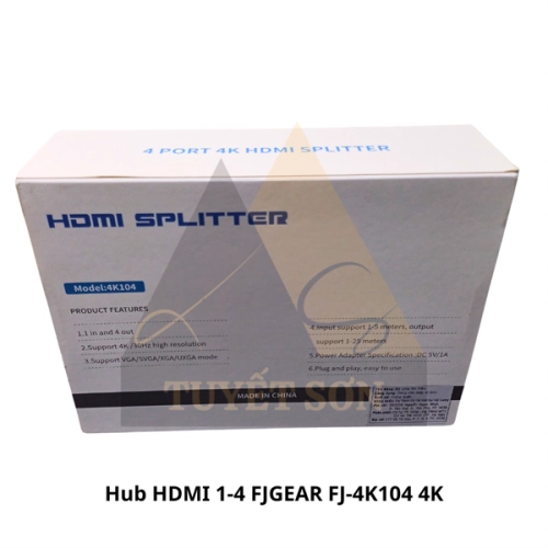 display Hub HDMI 1-4 FJGEAR FJ-4K104 4K - Switch Bộ chia cổng HDMI 5