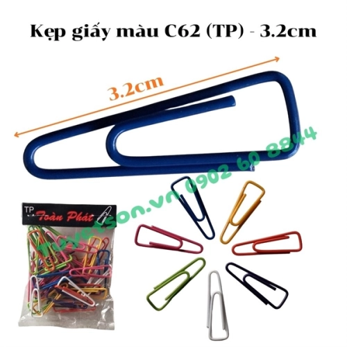 display Kẹp giấy màu C62 (TP) - 3.2cm 1