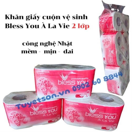 display Khăn giấy cuộn vệ sinh Bless You À La Vie 2 lớp 1