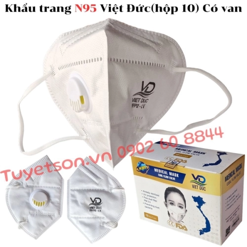 display Khẩu trang N95 Việt Đức (hộp 10) Có van 1