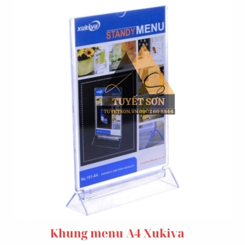 Khung Menu Thực Đơn Xukiva A4 - Tuyết Sơn PP trọn gói thiết bị văn ...