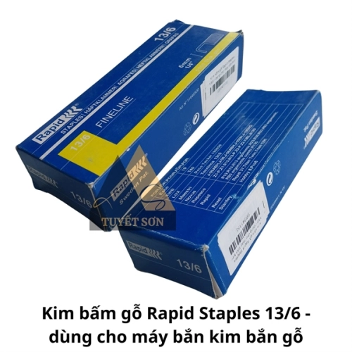 display Kim bấm gỗ Rapid Staples 13/6 - dùng cho máy bắn kim bắn gỗ 3