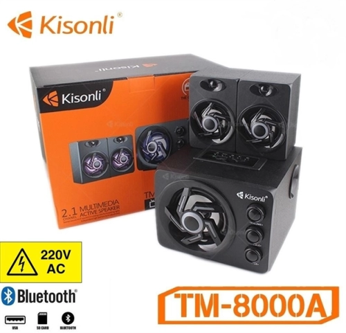 display Loa 2.1 Kisonli TM-8000A Bluetooth 1 jack 3.5mm + Nguồn 220V 1