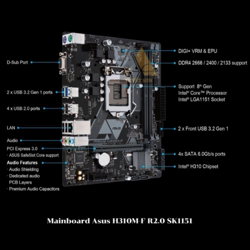 display Mainboard Asus H310M-F R2.0 SK1151 2