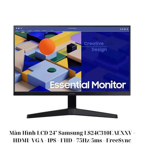 Màn Hình LCD 24" Samsung LS24C310EAEXXV - HDMI/ VGA - IPS - FHD - 75Hz/5ms - FreeSync