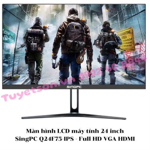 display Màn hình LCD máy tính 23.8 inch SingPC Q24F75-IPS Full HD VGA HDMI - LCD 24 inch 1