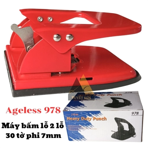 display Máy bấm lỗ Ageless 978 2 lỗ 30 tờ phi 7mm 1