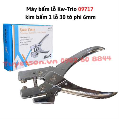 display Máy bấm lỗ Kw-Trio 09717 - kìm bấm 1 lỗ 30 tờ phi 6mm 1
