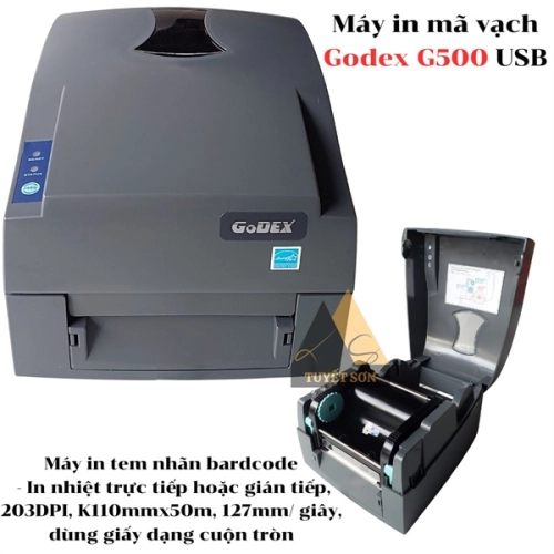 display Máy in mã vạch Godex G500 USB - máy in tem nhãn bardcode 2