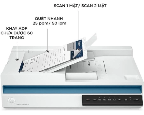 display Máy quét HP Scanjet Pro 2600 F1 (20G05A) 3