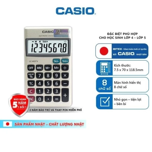 display Máy tính Casio LC-403TV Chính hãng - máy tính bỏ túi 1