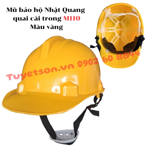 display Mũ bảo hộ Nhật Quang quai cài trong M110 - Màu vàng 1